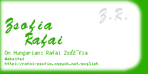 zsofia rafai business card